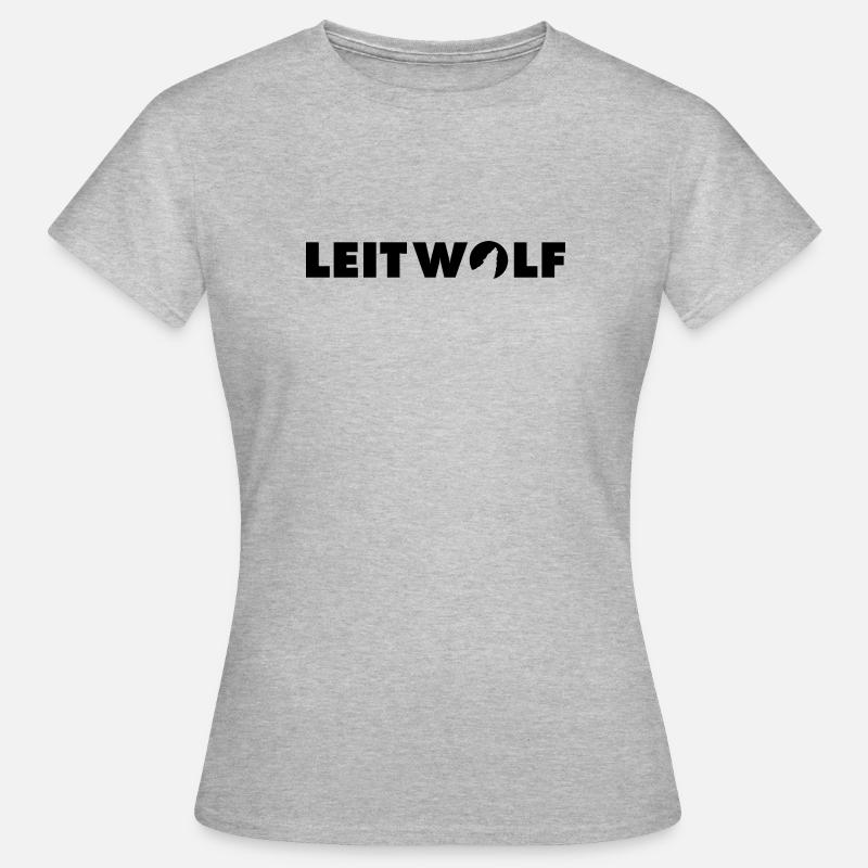 Leitwolf lettering - Women's T-Shirt - heather grey