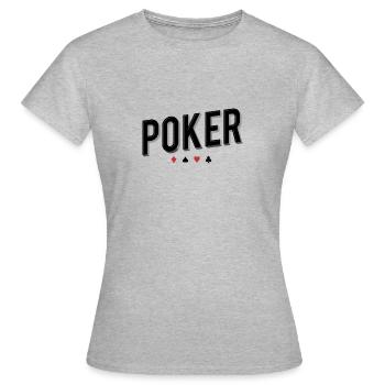 Lettrage de poker au jeu Halloween cadeau - T-shirt Femme - gris chiné - Devant - AI Model Female 172 dark (172cm)