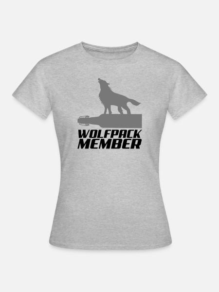 wolfpack member 2 - Frauen T-Shirt - Grau meliert
