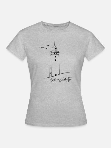 Dänemark Rubjerg Knude Leuchtturm Urlaub - Frauen T-Shirt - Grau meliert