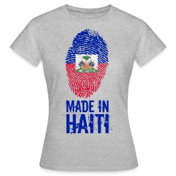 Made In Haiti / Ayiti / Haïti - Frauen T-Shirt - Grau meliert - Vorne - AI Model Female 172 dark (172cm)