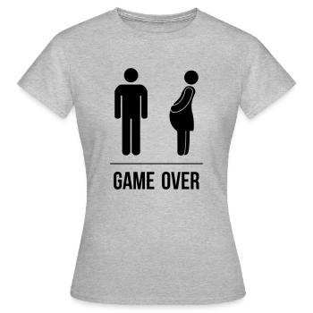 Game Over - T-shirt Femme - gris chiné - Devant - AI Model Female 172 dark (172cm)