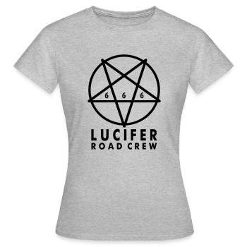LUCIFER ROAD CREW 666 - 2011 - T-shirt Femme - gris chiné - Devant - AI Model Female 172 dark (172cm)