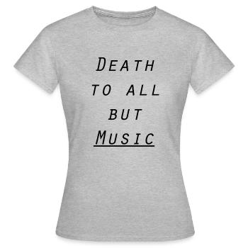 Music - Women's T-Shirt - heather grey - Front - AI Model Female 172 dark (172cm)
