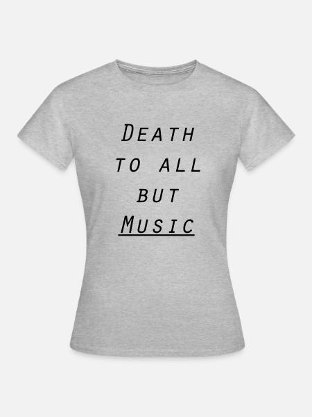 music - Frauen T-Shirt - Grau meliert