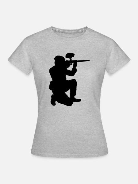paintball - Frauen T-Shirt - Grau meliert