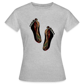 Feet - Women's T-Shirt - heather grey - Front - AI Model Female 172 dark (172cm)
