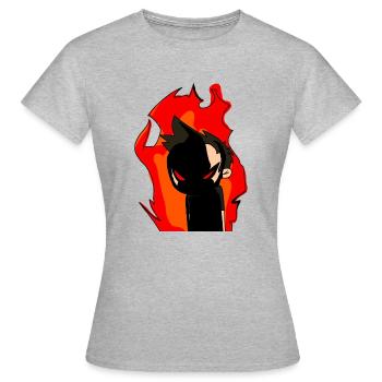 Chiby très très en colère - T-shirt Femme - gris chiné - Devant - AI Model Female 172 dark (172cm)