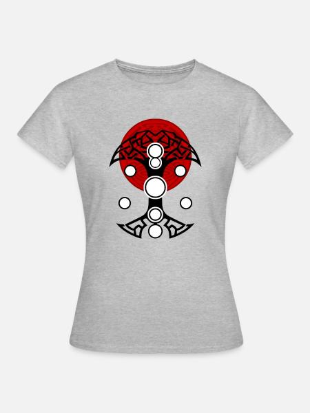 Yggdrasil - Frauen T-Shirt - Grau meliert