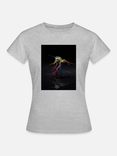 Tropfen fotografie - Frauen T-Shirt - Grau meliert