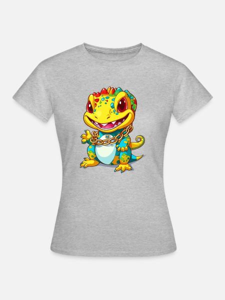 Gold Echse - Frauen T-Shirt - Grau meliert