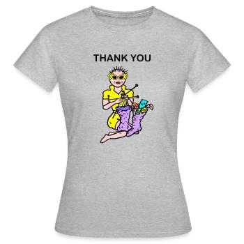 money - Women's T-Shirt - heather grey - Front - AI Model Female 172 dark (172cm)