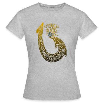 A.F.T Hameçon - T-shirt Femme - gris chiné - Devant - AI Model Female 172 dark (172cm)