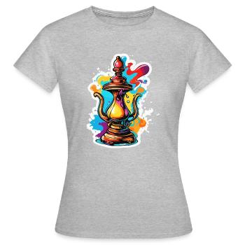 Wunderlampe / Wünsche /Orient / Wunder / Genie - Frauen T-Shirt - Grau meliert - Vorne - AI Model Female 172 dark (172cm)