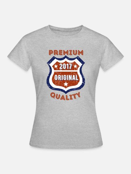 Premium-Qualität 2017 - Frauen T-Shirt - Grau meliert