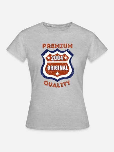 Premium-Qualität 2004 - Frauen T-Shirt - Grau meliert