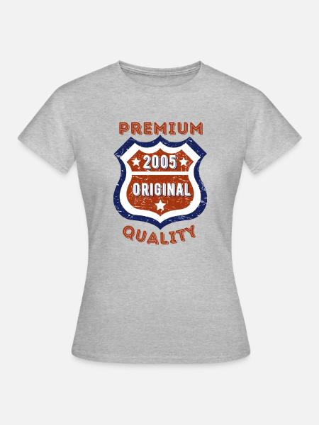 Premium-Qualität 2005 - Frauen T-Shirt - Grau meliert