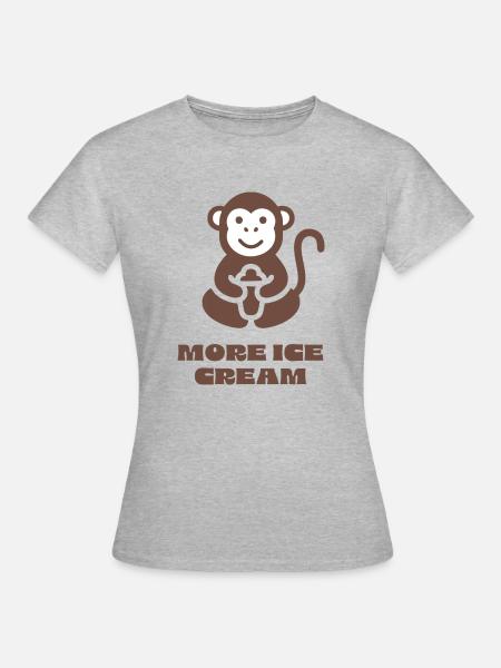 More Ice Cream - Frauen T-Shirt - Grau meliert