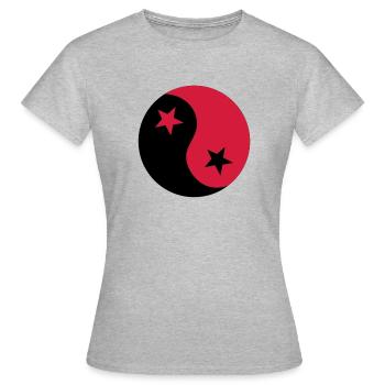 Ying and Yang - Women's T-Shirt - heather grey - Front - AI Model Female 172 dark (172cm)
