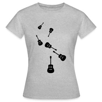 Guitar Acoustics - Women's T-Shirt - heather grey - Front - AI Model Female 172 dark (172cm)