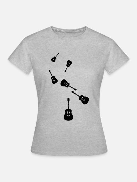 Acoustique de guitare - T-shirt Femme - gris chiné