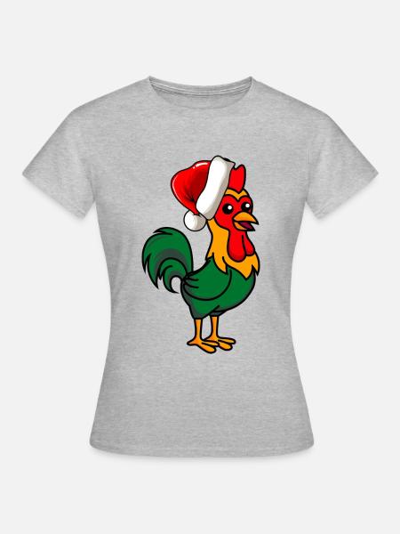 Hahn Comic Christmas - T-shirt Femme - gris chiné