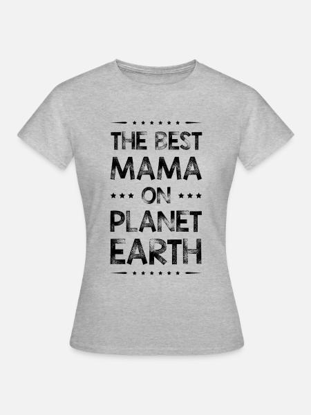 Beste Mama Spruch Mutter Mom - Dame-T-shirt - grå meleret