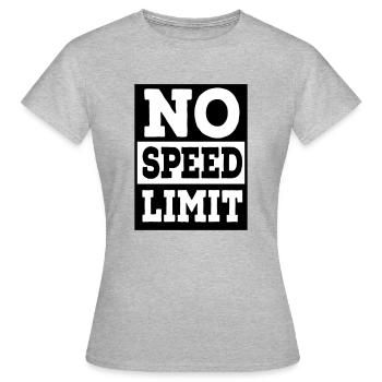 Geschwindigkeit - Frauen T-Shirt - Grau meliert - Vorne - AI Model Female 172 dark (172cm)