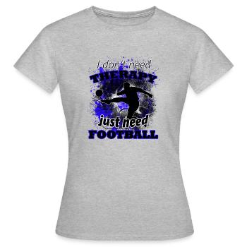soccer - T-shirt Femme - gris chiné - Devant - AI Model Female 172 dark (172cm)