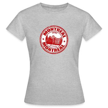Montreal Skyline - Frauen T-Shirt - Grau meliert - Vorne - AI Model Female 172 dark (172cm)