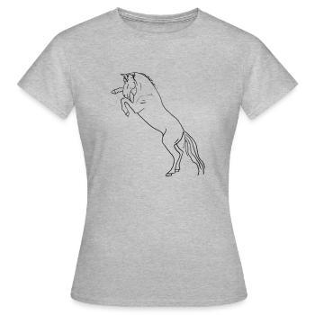 Stallion - Women's T-Shirt - heather grey - Front - AI Model Female 172 dark (172cm)