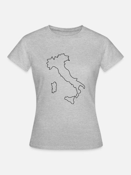 Italien Grenze - Frauen T-Shirt - Grau meliert