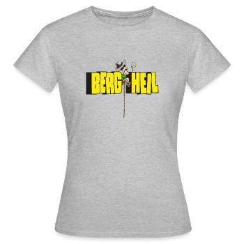 Berg Heil - Frauen T-Shirt - Grau meliert - Vorne - AI Model Female 172 dark (172cm)