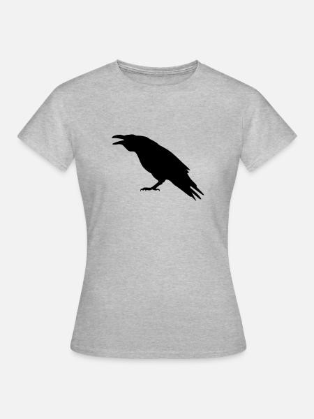 Rabe - Frauen T-Shirt - Grau meliert