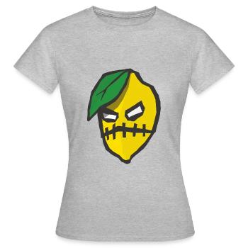 Zitrone - Frauen T-Shirt - Grau meliert - Vorne - AI Model Female 172 dark (172cm)