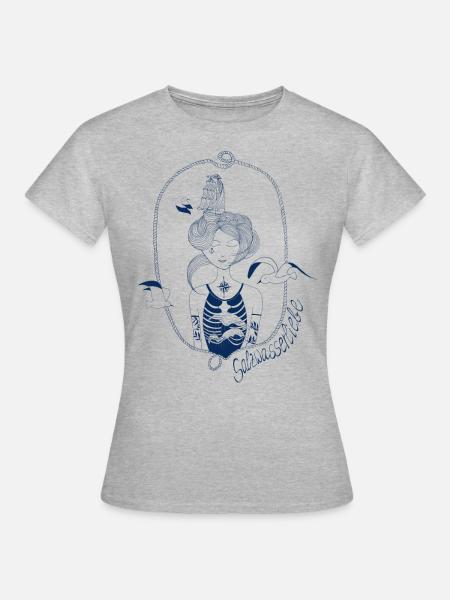 Salzwasserliebe - Frauen T-Shirt - Grau meliert