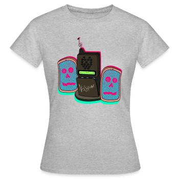 NOS4LINE - T-shirt Femme - gris chiné - Devant - AI Model Female 172 dark (172cm)