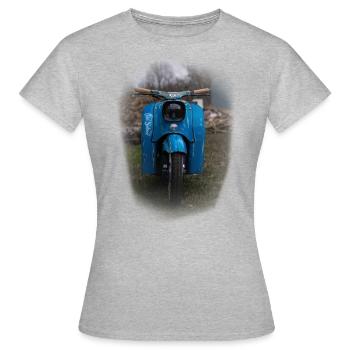 Simson Schwalbe old school - T-shirt Femme - gris chiné - Devant - AI Model Female 172 dark (172cm)