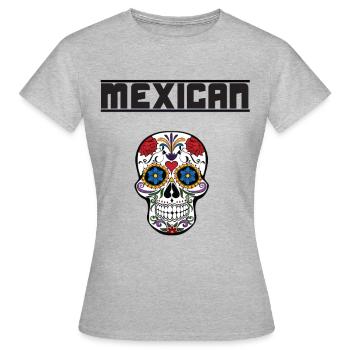 mexicain - T-shirt Femme - gris chiné - Devant - AI Model Female 172 dark (172cm)