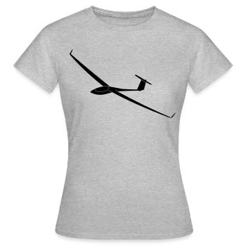Planeur ASW28 planeur glisse cadeau - T-shirt Femme - gris chiné - Devant - AI Model Female 172 dark (172cm)