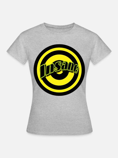 Insane Neon Kreis Design - Frauen T-Shirt - Grau meliert