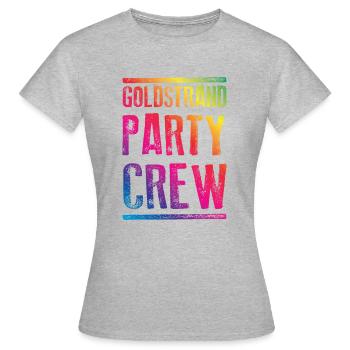 Golden Beach Party crew coloré - T-shirt Femme - gris chiné - Devant - AI Model Female 172 dark (172cm)