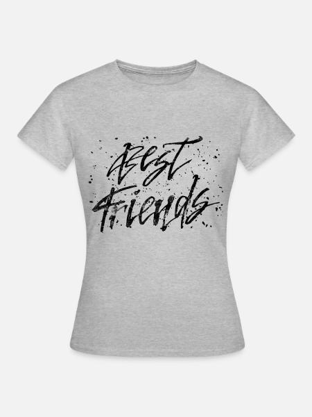 Beste Freunde - Frauen T-Shirt - Grau meliert