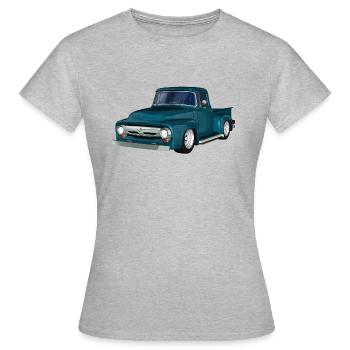 Classic Car, Pick-up, V8, Vintage - Frauen T-Shirt - Grau meliert - Vorne - AI Model Female 172 dark (172cm)