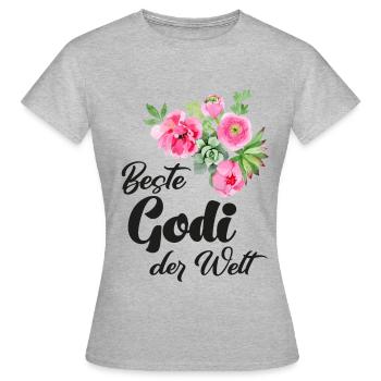 Beste Godi Patentante Österreich Taufgodi Taufpati - Frauen T-Shirt - Grau meliert - Vorne - AI Model Female 172 dark (172cm)