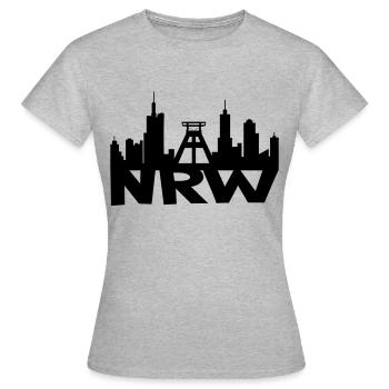 NRW Skyline - Frauen T-Shirt - Grau meliert - Vorne - AI Model Female 172 dark (172cm)