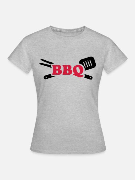 BBQ - Frauen T-Shirt - Grau meliert