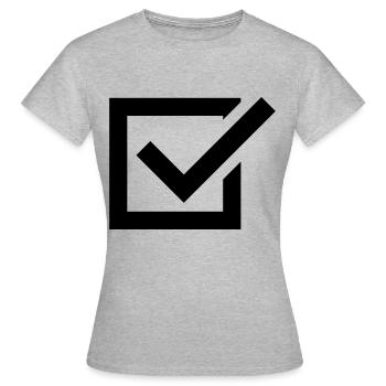 yes no tick - Women's T-Shirt - heather grey - Front - AI Model Female 172 dark (172cm)