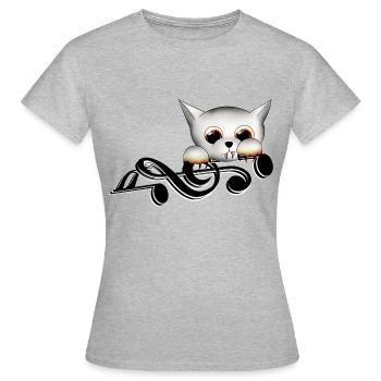 Clef Vampire - T-shirt Femme - gris chiné - Devant - AI Model Female 172 dark (172cm)