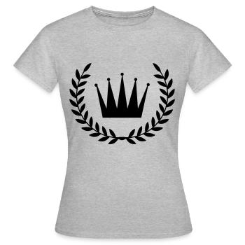 couronne couronne de laurier - T-shirt Femme - gris chiné - Devant - AI Model Female 172 dark (172cm)